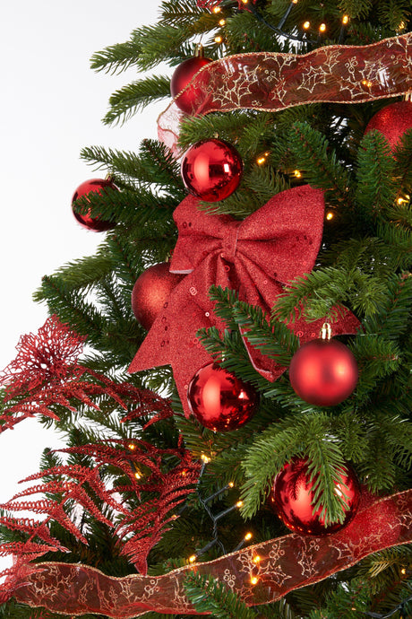 House of Seasons Boom decoratie set onbreekbaar rood 100 stuks - maximondo