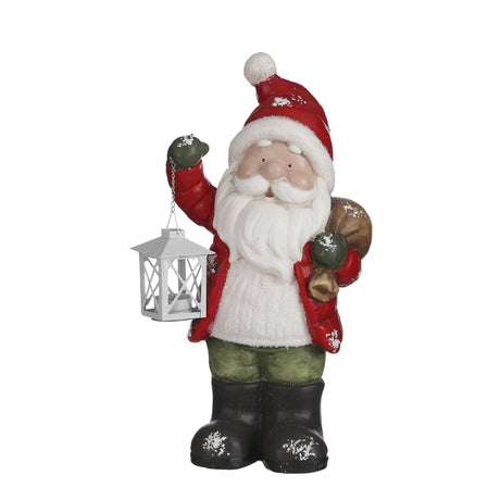 House of Seasons Kerstman rood - l22,5xb16xh45cm - maximondo
