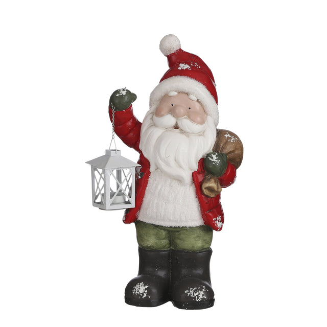 House of Seasons Kerstman rood - l22,5xb16xh45cm - maximondo
