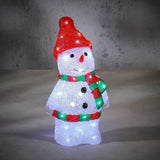 Luca Lighting Sneeuwman acryl wit wit IP44 40 led timer - l20xb15xh35cm