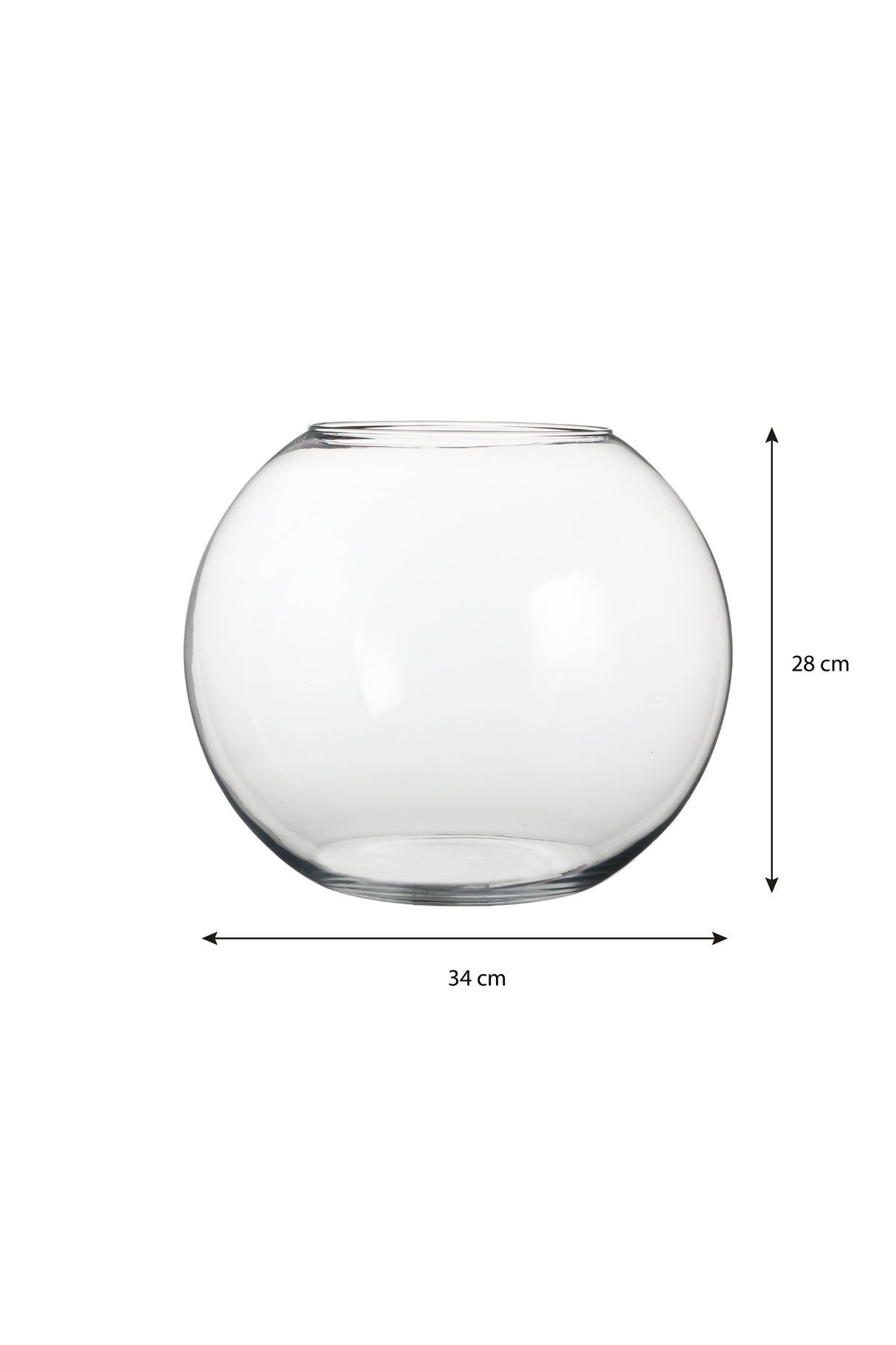 Mica Decorations Babet vaas bal glas - h28xd34cm