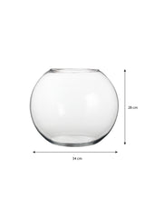 Mica Decorations Babet vaas bal glas - h28xd34cm
