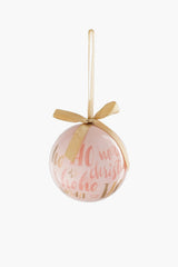 House of Seasons Bal onbreekbaar cadeau set perzik grijs 14 stuks - d7,5cm - maximondo