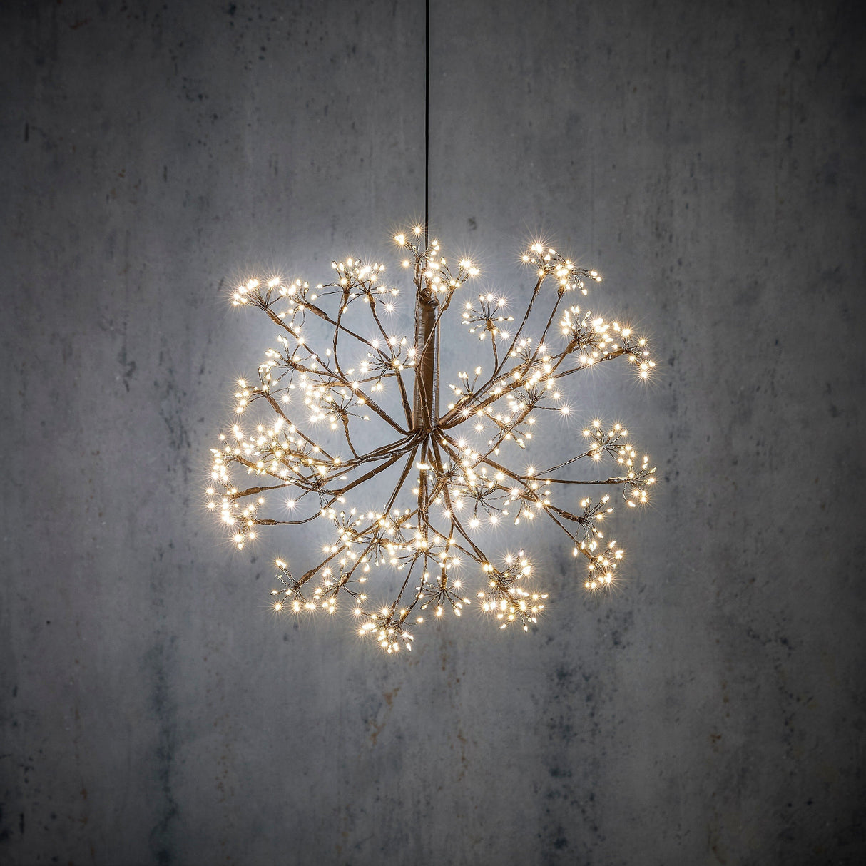 Luca Lighting Bal led zwart klassiek wit 576led IP44 en timer - d40cm