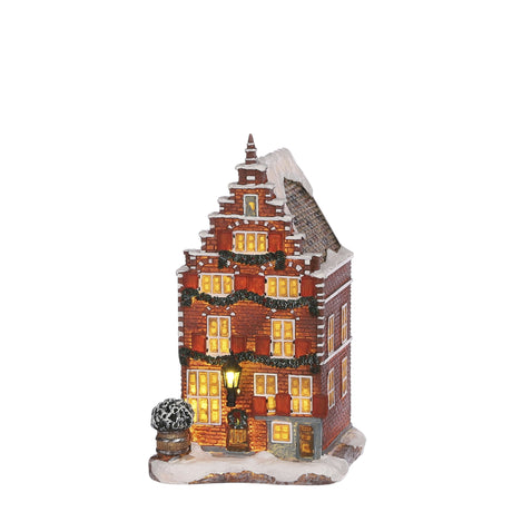 Luville Collectables Decorated canal house battery operated - l10,5xw11,5xh18,5cm - maximondo