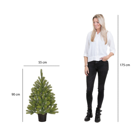 Black Box Trees Nigata kerstboom potted groen TIPS 175 - h90xd55cm - maximondo