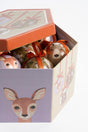 House of Seasons Bal onbreekbaar cadeau set oranje l.groen 14 stuks - d7,5cm - maximondo