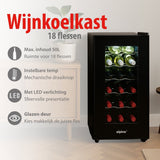 alpina Wijnkoelkast – Wijnklimaatkast voor 18 Flessen