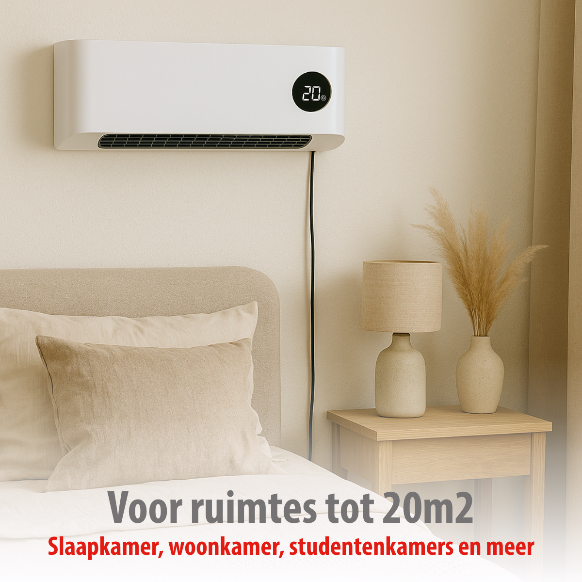 alpina wandverwarming en ventilator PTC keramisch 2000W - maximondo