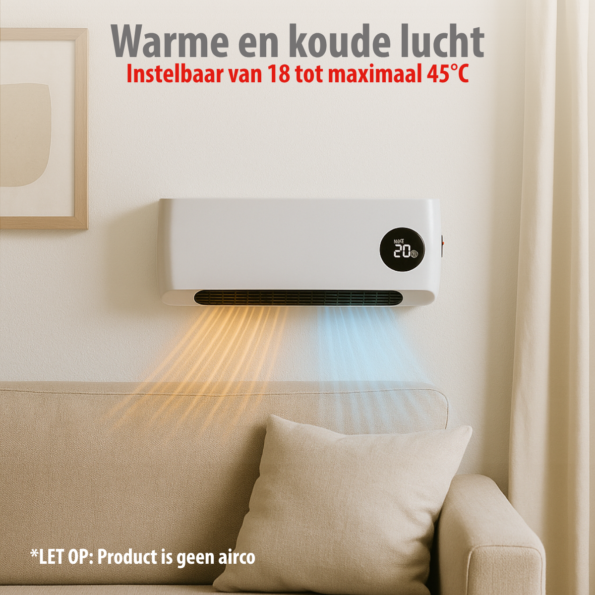 alpina wandverwarming en ventilator PTC keramisch 2000W - maximondo