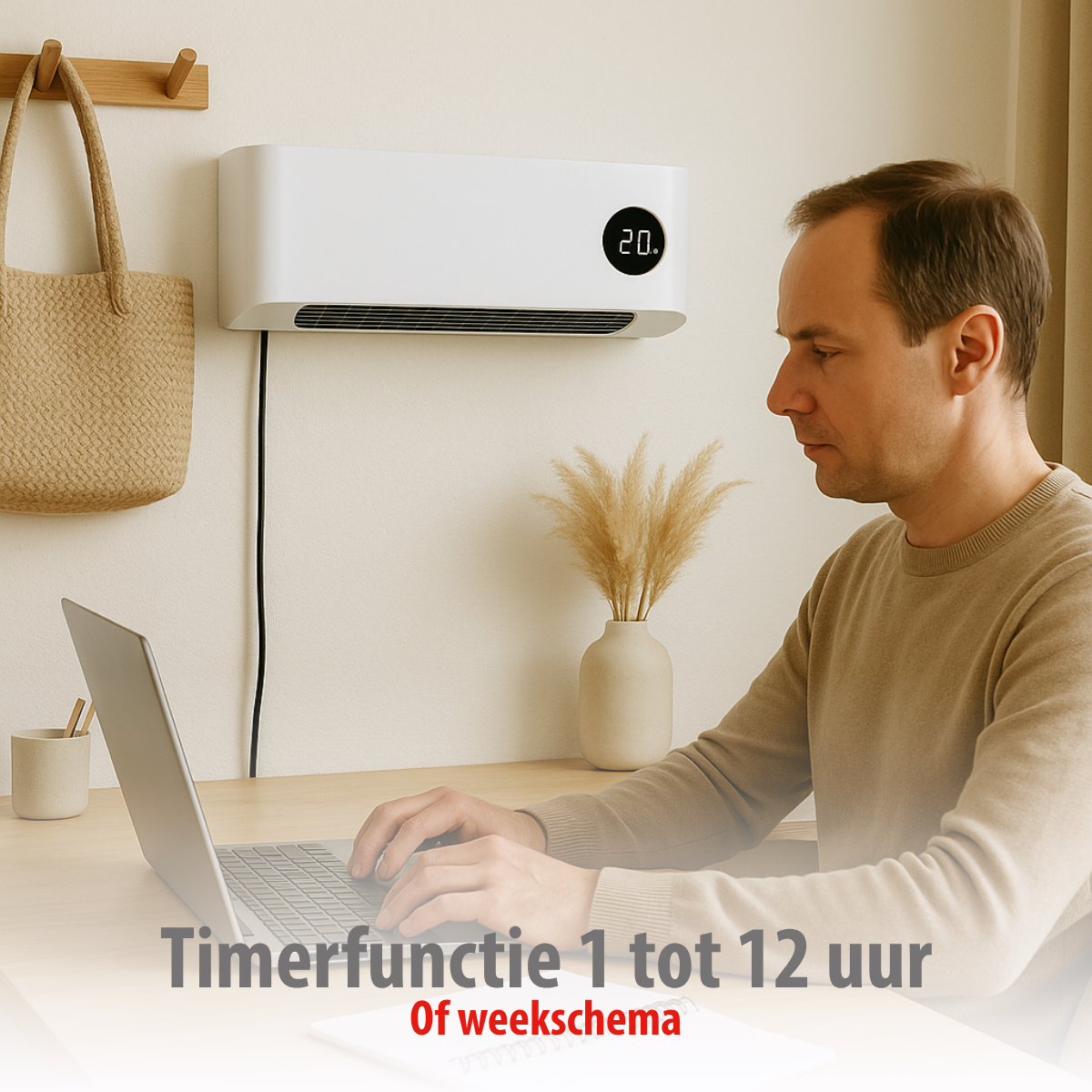 alpina wandverwarming en ventilator PTC keramisch 2000W - maximondo