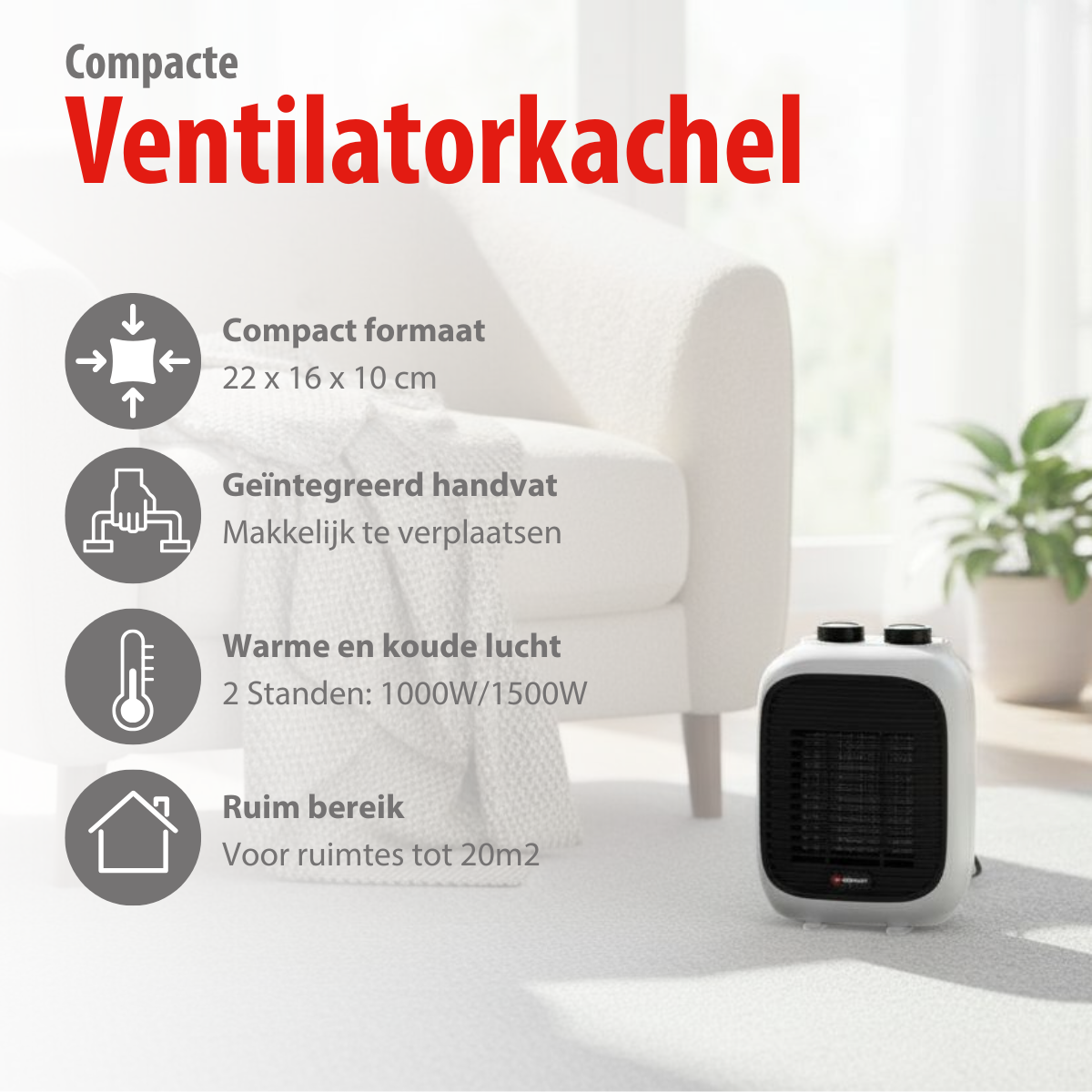 alpina Elektrische Ventilatorkachel - maximondo