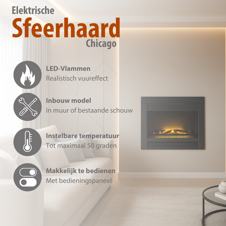Classic Fire Haard Chicago - 1800W - maximondo