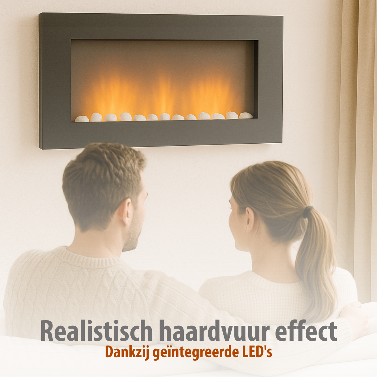 Classic Fire Electrisch 105x48x12cm Zwart - maximondo