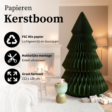 Mica Decorations Decoratie boom groen FSC Mix - h212xd120cm
