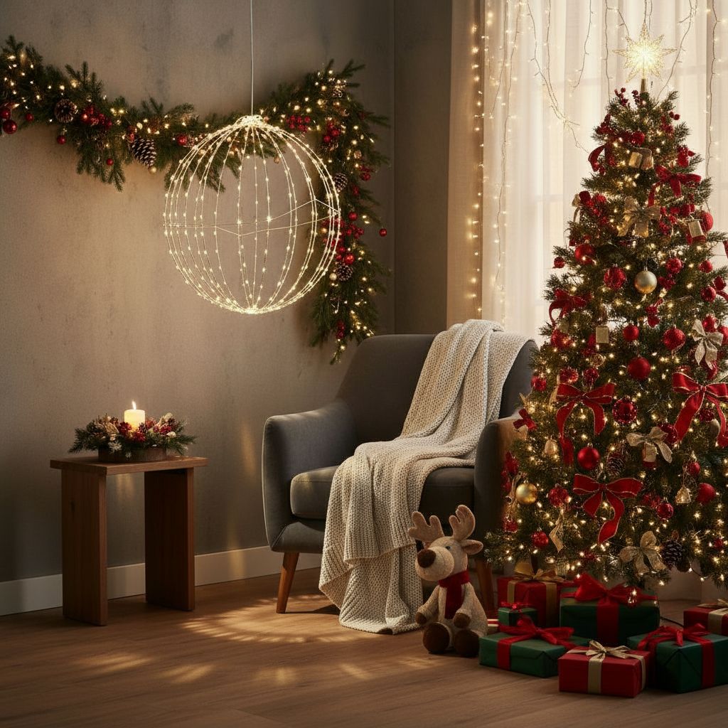 Luca Lighting Bal klassiek wit 320led IP44 met timer - d50cm - maximondo