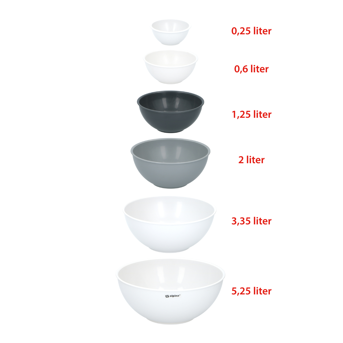 alpina Mengkommen Set van 6 Stuks - maximondo