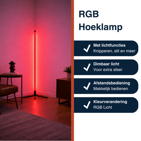 Grundig LED en RGB Vloerlamp 120cm - maximondo