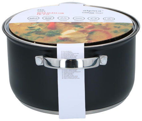 alpina Kookpan met Glazen Deksel 21 cm - 3,6L - maximondo