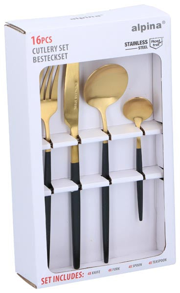 alpina Bestekset 16-delig - Roestvrij Stalen voor 4 Personen - maximondo