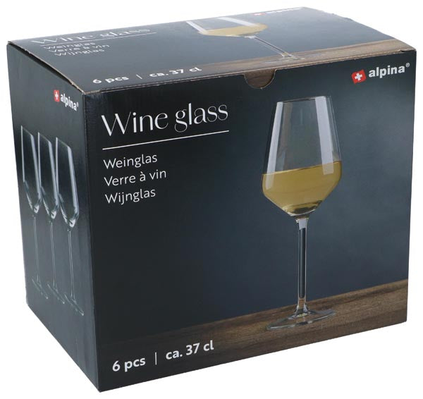 alpina Wijnglazen Set van 6 - Wijnglas 37cl - maximondo
